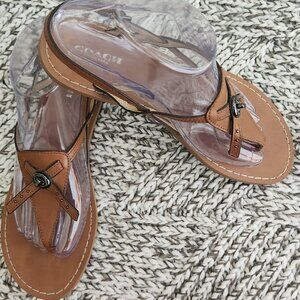 COACH TAN Sandals Size 8